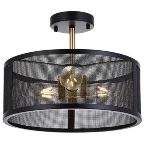 14.2'' Farmhouse Semi Flush Mount Ceiling Light Fixture