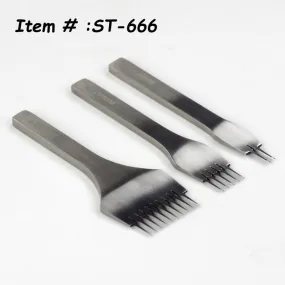 3 PCS ST-666 French Flat Pricking Iron 2.7mm 3mm 3.38mm 3.85mm