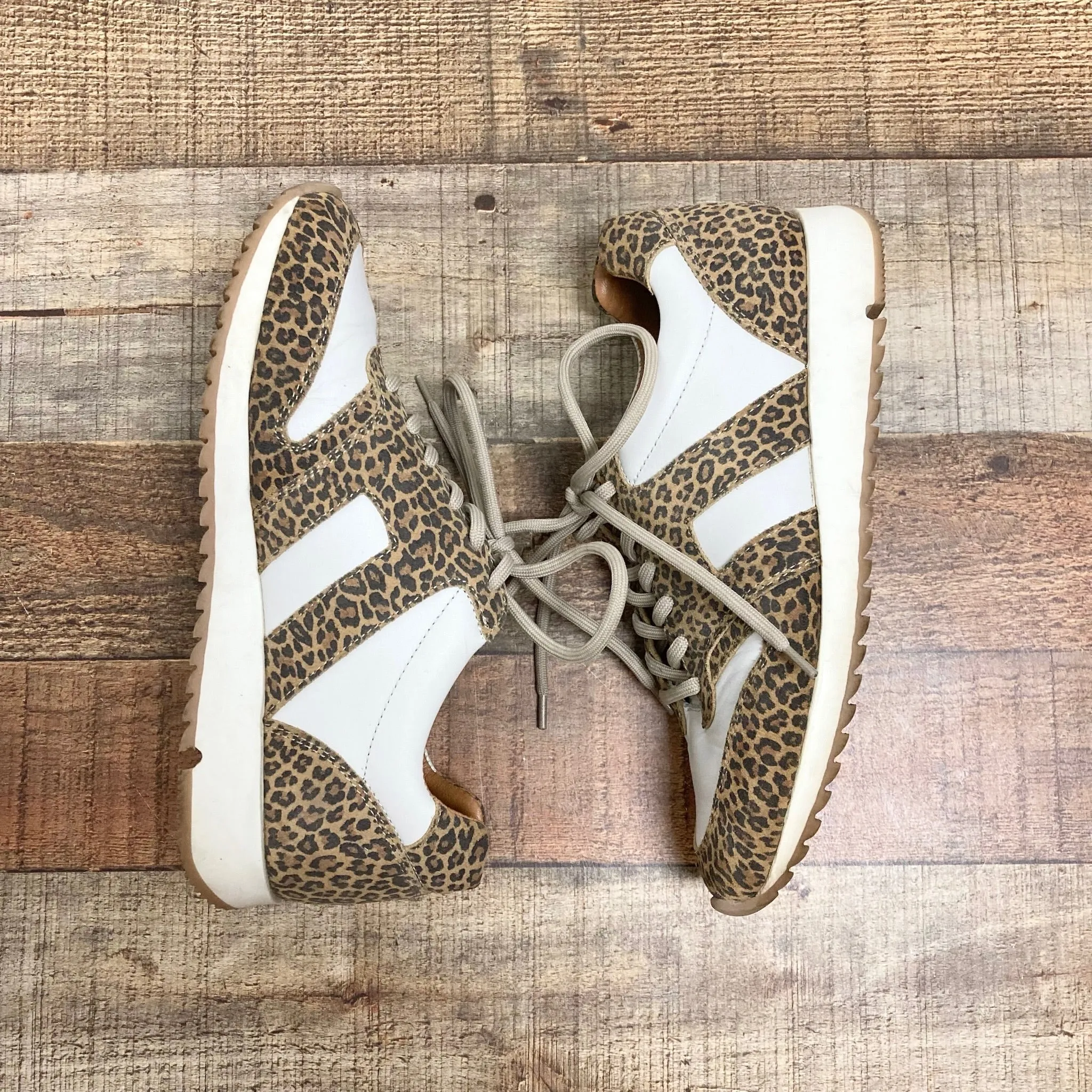 ABLE The Annie Animal Print Leather Sneakers- Size 8 (sold out online)