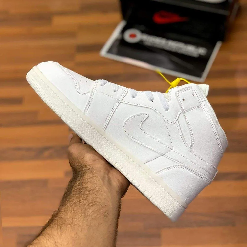 AJ-1 High All White - Men's Classic Sneakers