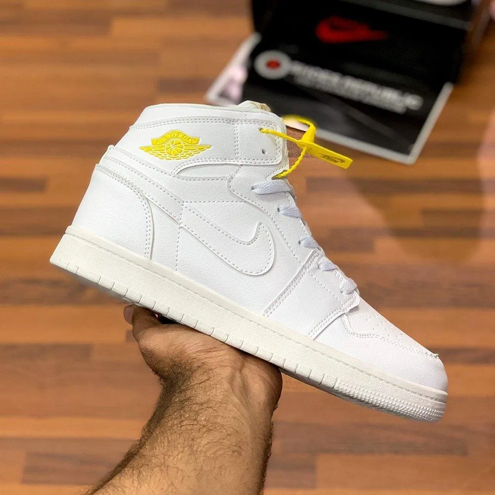 AJ-1 High All White - Men's Classic Sneakers