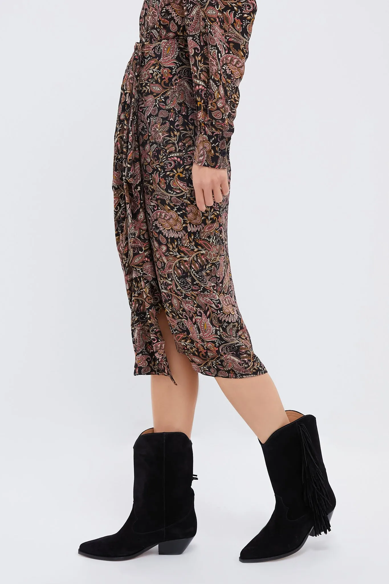 Black and Ochre Zaine Skirt