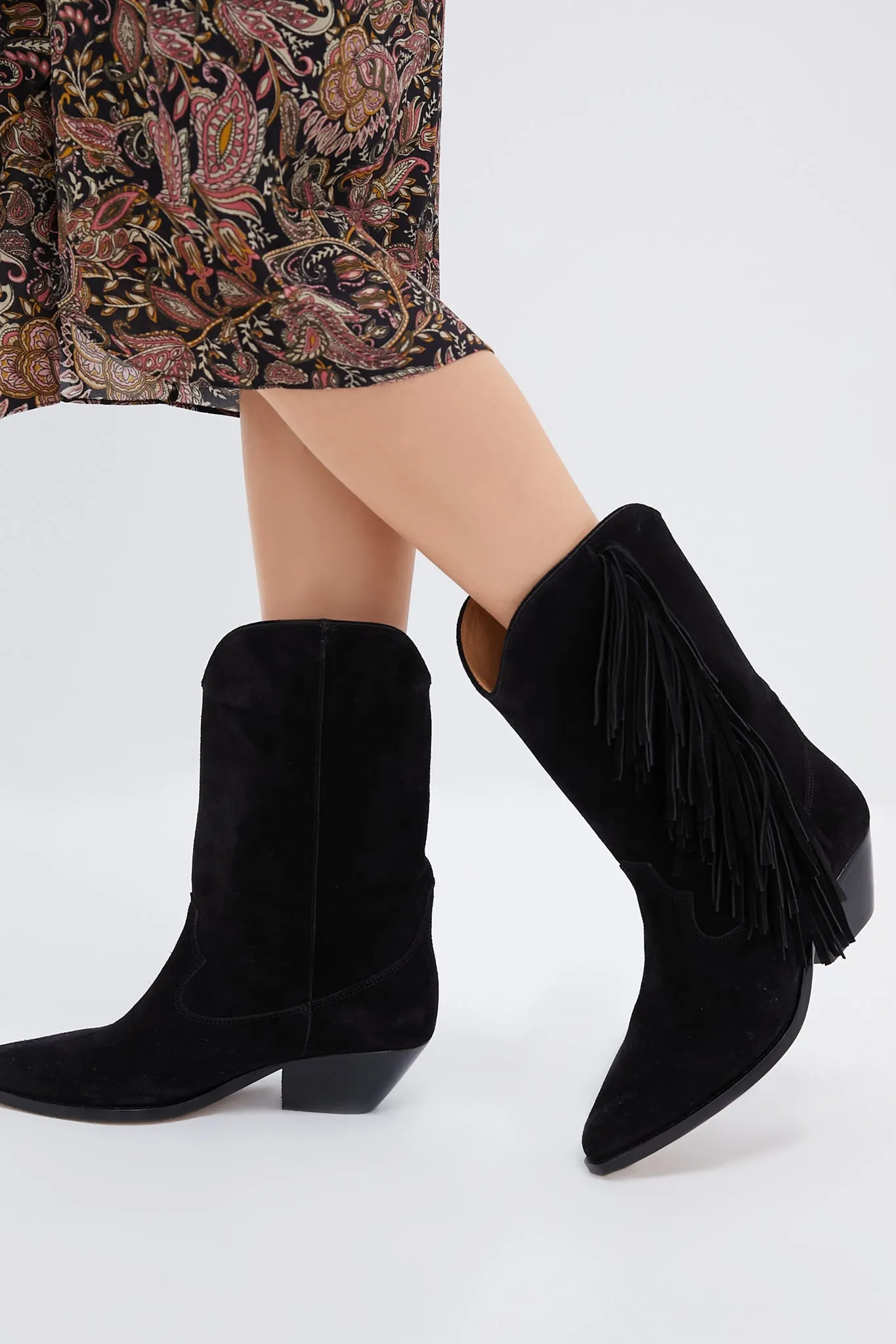 Black Fringe Duerto Boots