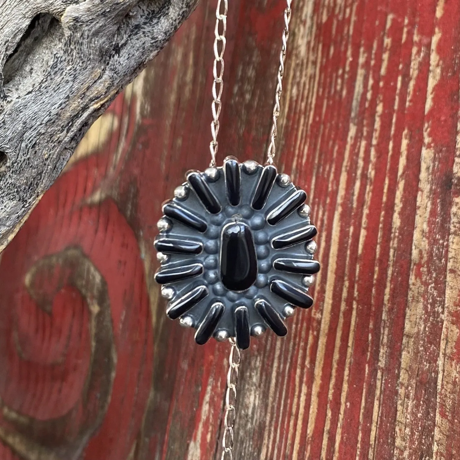 Black Stone Necklace - T339B