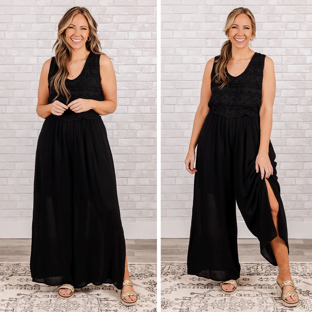 Boho In Lace Jumpsuit, Black