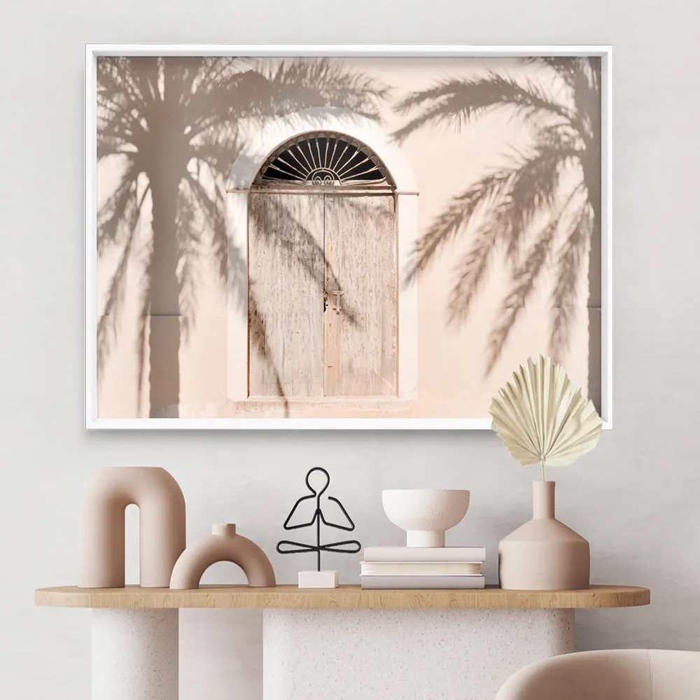 Boho Pastel Palm Shadows - Art Print