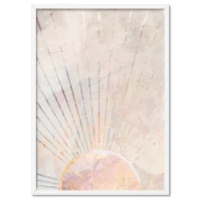 Boho Rising Sun Illustration - Art Print