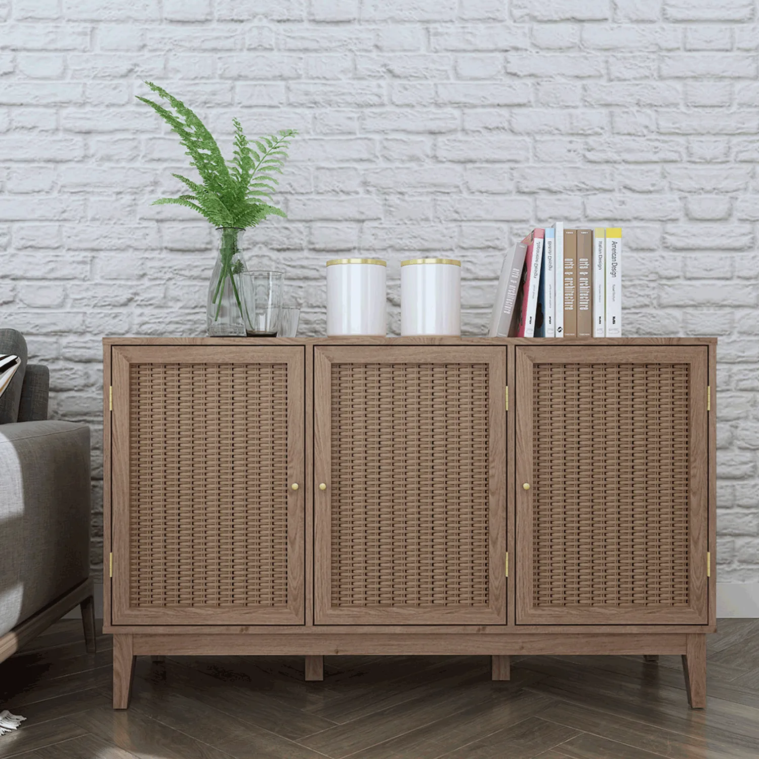 Bordeaux 3 Doors Modern Wooden Sideboard