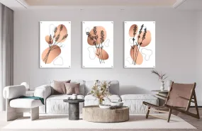 Botanical Design Set of 3 Prints Modern Wall Art Modern Artwork