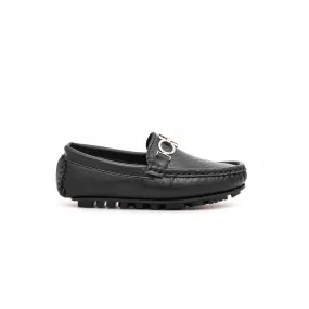 Boys Black Formal Moccasin KD0766