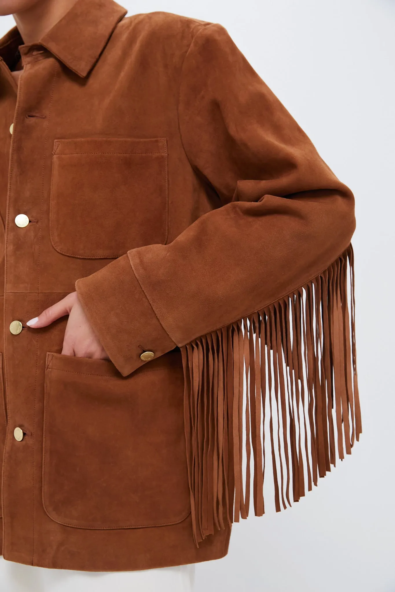 Brown Fringe Suede Jacket