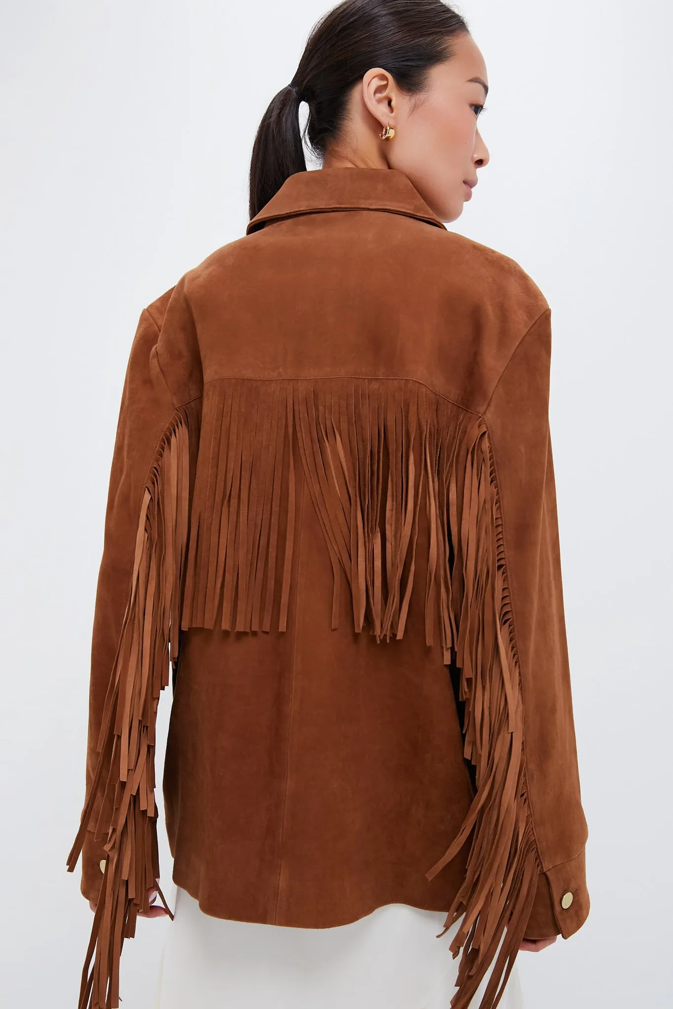 Brown Fringe Suede Jacket