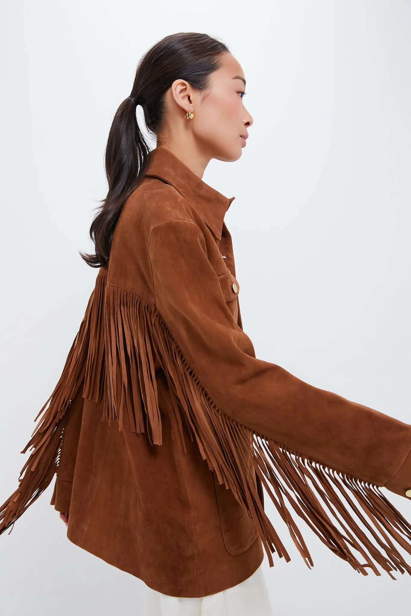 Brown Fringe Suede Jacket