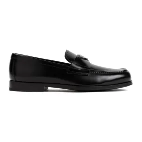 BRUSHED LEATHER LOAFERS