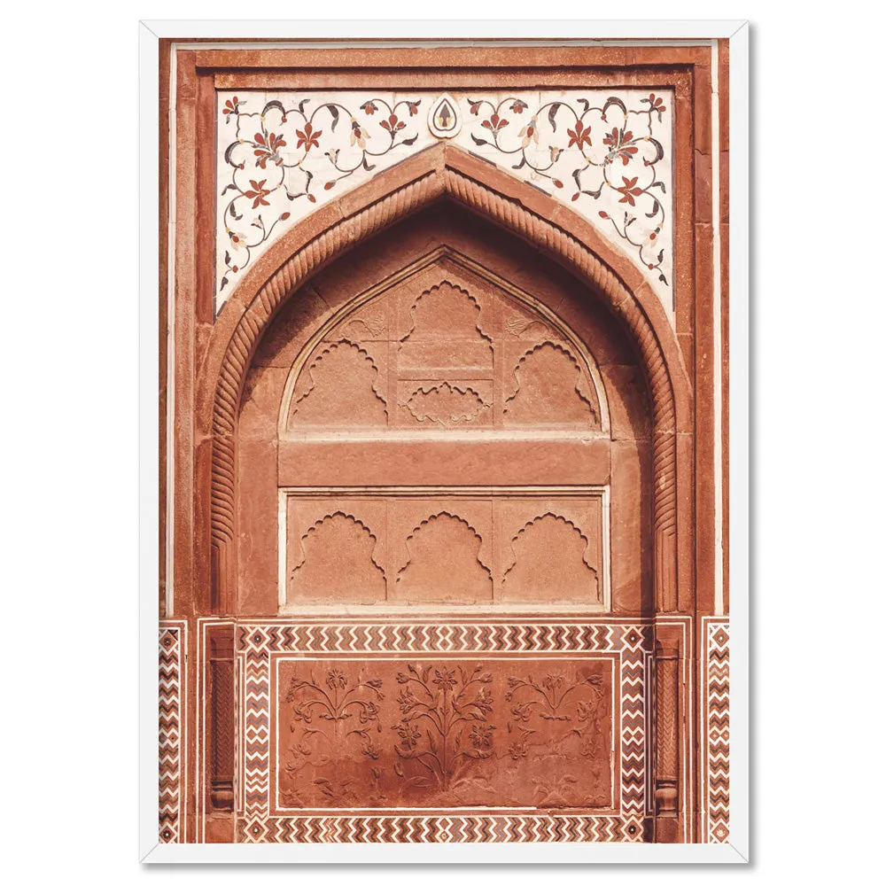 Burnt Orange Arch Old Jaipur - Art Print