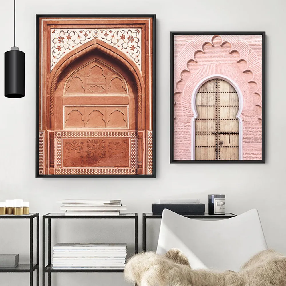 Burnt Orange Arch Old Jaipur - Art Print