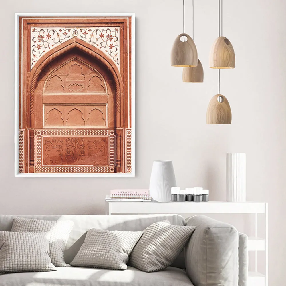 Burnt Orange Arch Old Jaipur - Art Print