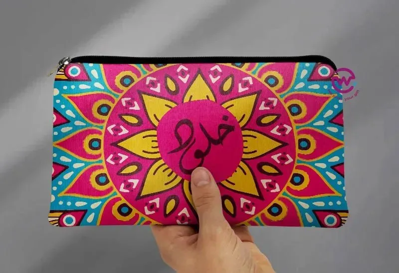 Canvas - Pencil Case -Names & Mandala