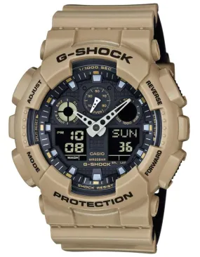 Casio Mens G-Shock Layered Band Series - Khaki & Black - Antimagnetic