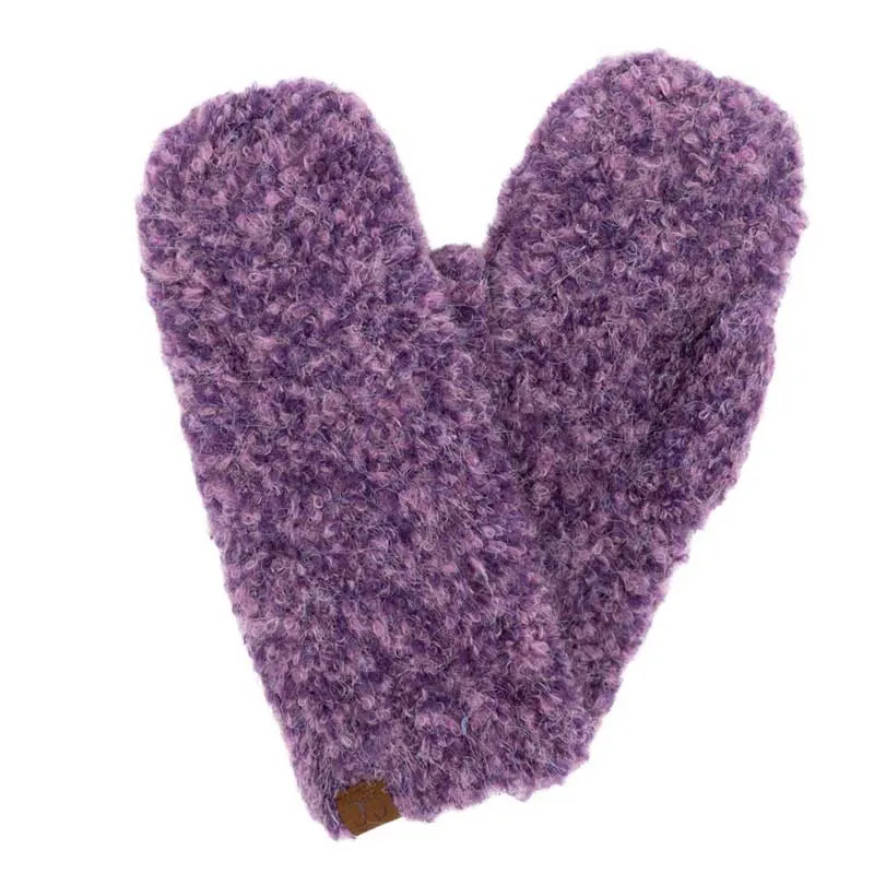 C.C Mixed Color Boucle Mittens