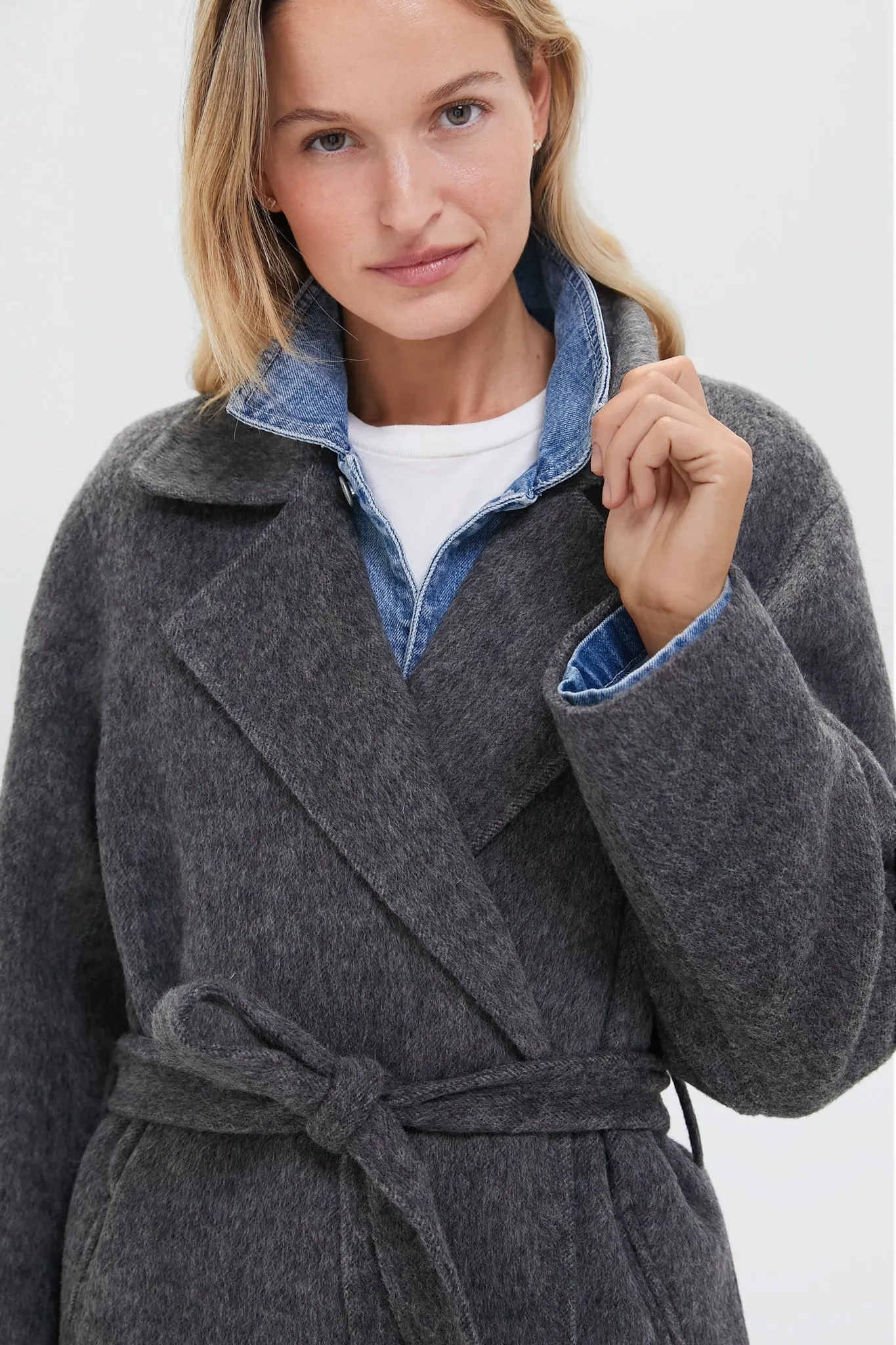 Dark Gray Georgia Wrap Coat