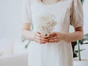 Dried Flowers Bridal Bouquet - Sandy Cream