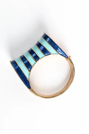 Enamel Stripe Bangle Bracelet