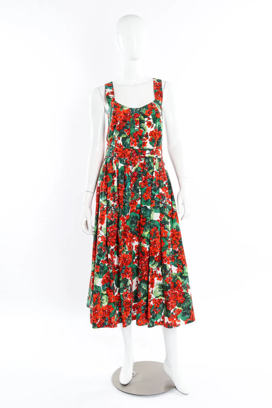 Floral Leaf Cotton Dress