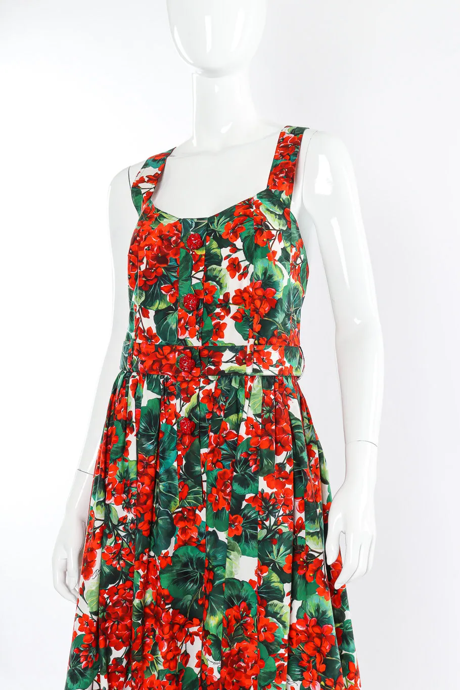 Floral Leaf Cotton Dress