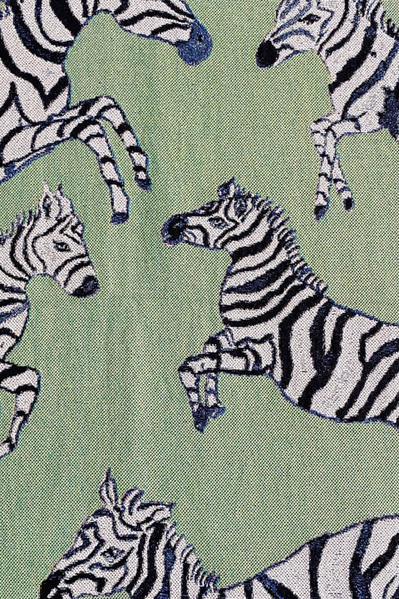 Green Zebras Blanket