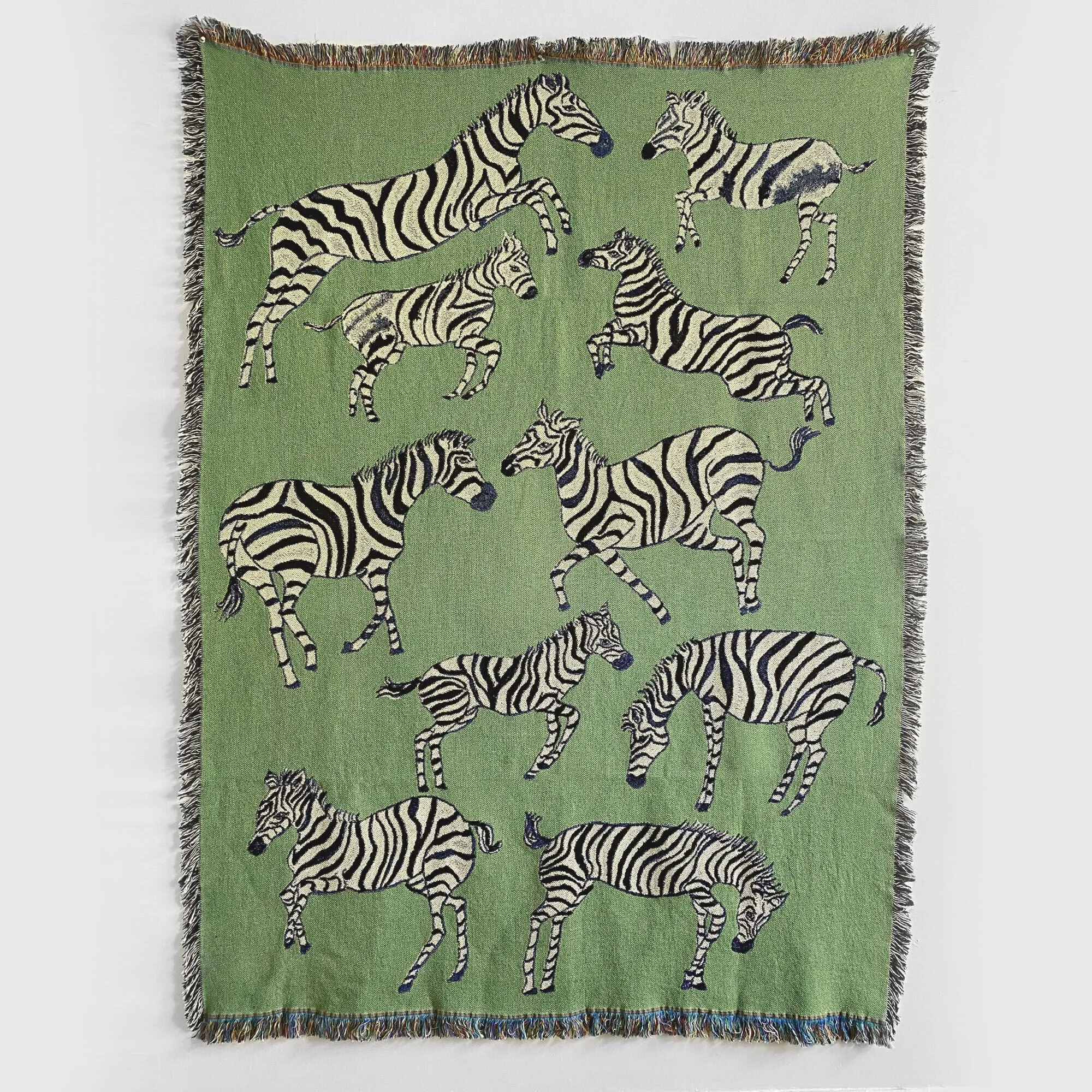 Green Zebras Blanket