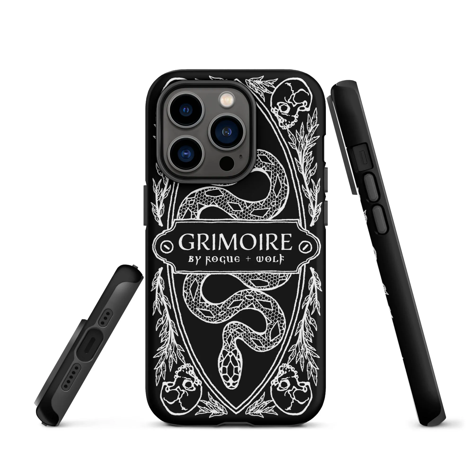 Grimoire Tough Phone Case for iPhone - Shockproof Anti-scratch Witchy Goth Accessories Cover