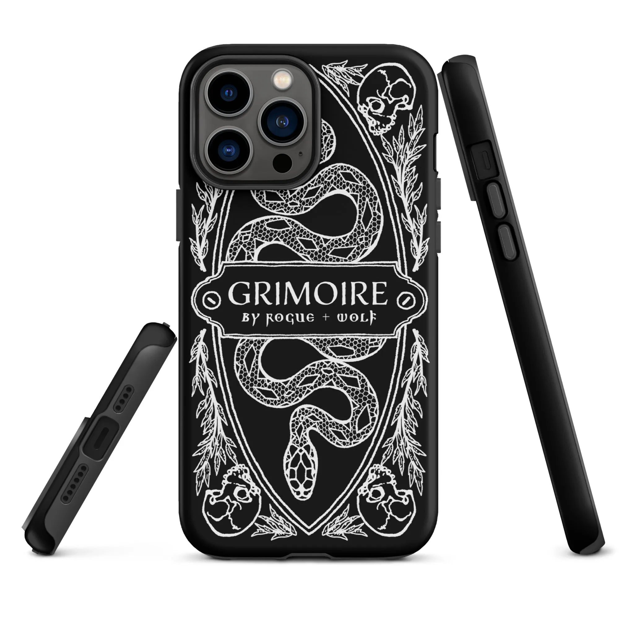 Grimoire Tough Phone Case for iPhone - Shockproof Anti-scratch Witchy Goth Accessories Cover