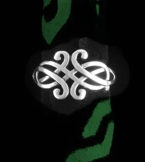 Hidden Infinity Symbol Celtic Knot Midi Toe Ring, Adjustable