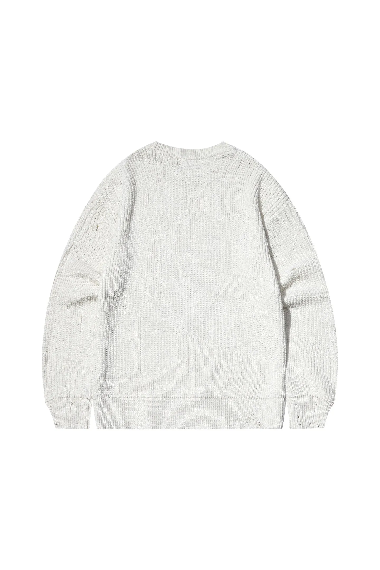 Large Logo Ripped Sweater