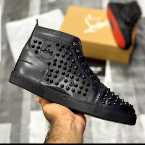 Loubbouttin Jrr Spiiked Hightops ”All Black”