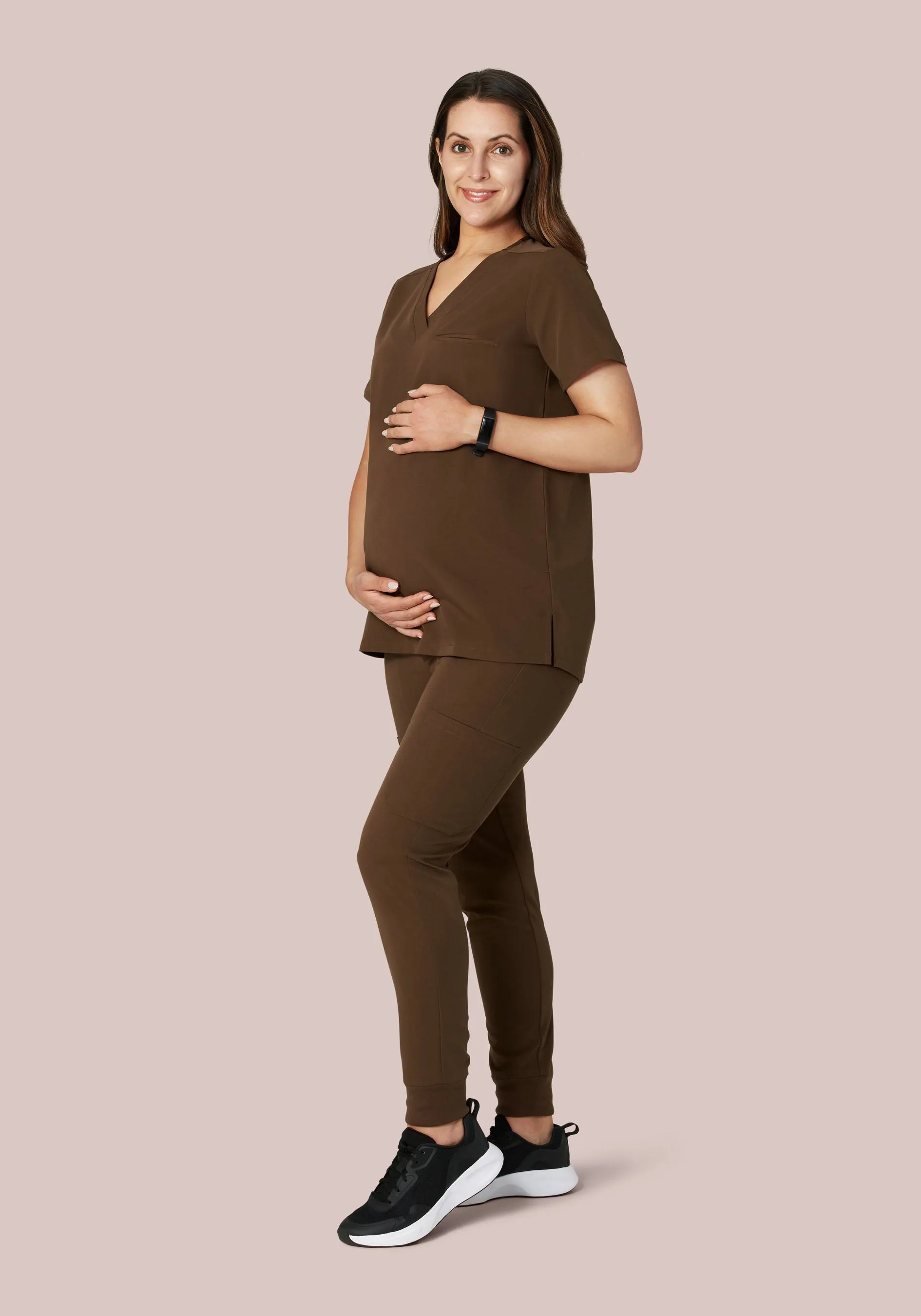 Maternity Joggers Chocolate Brown