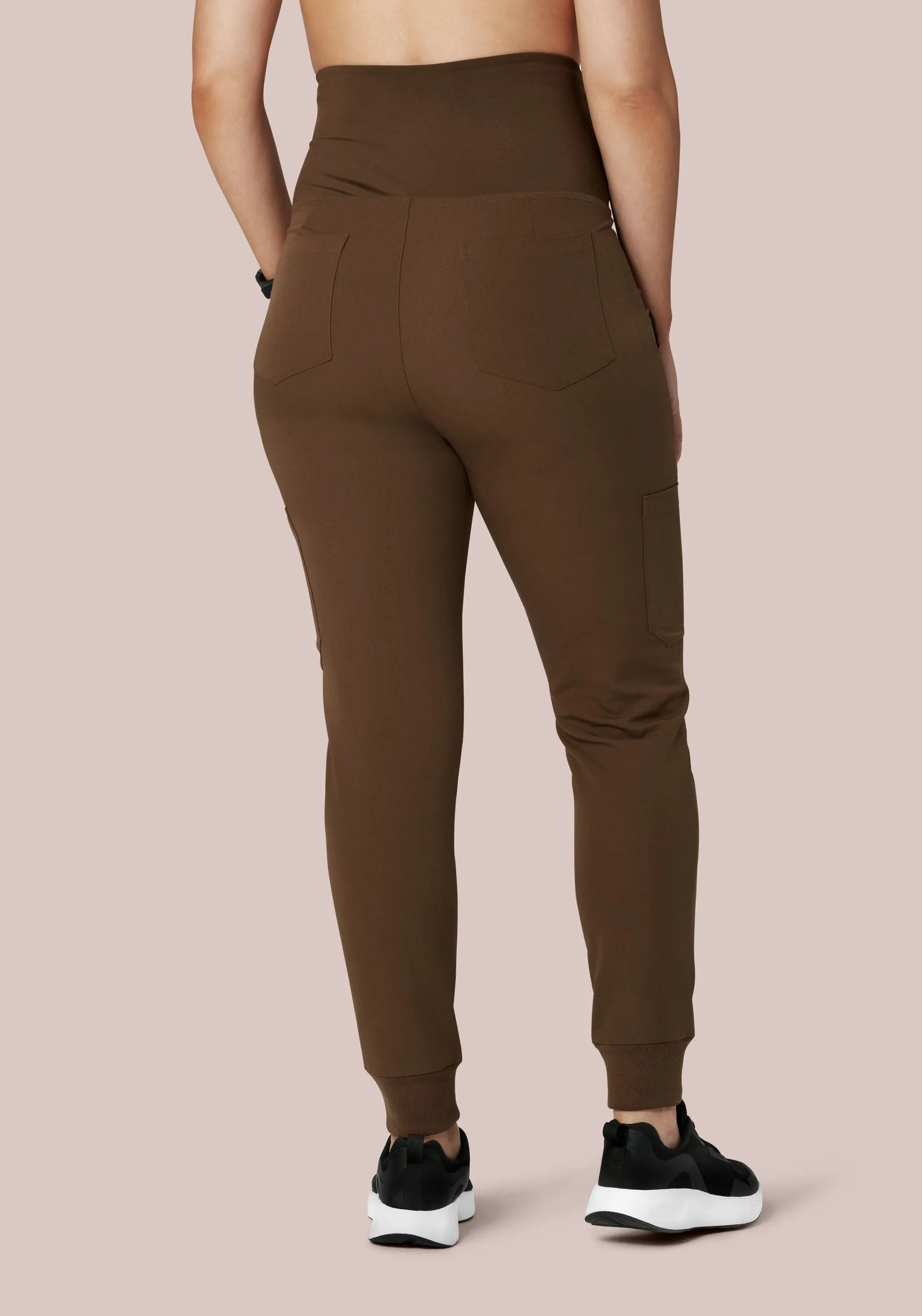 Maternity Joggers Chocolate Brown