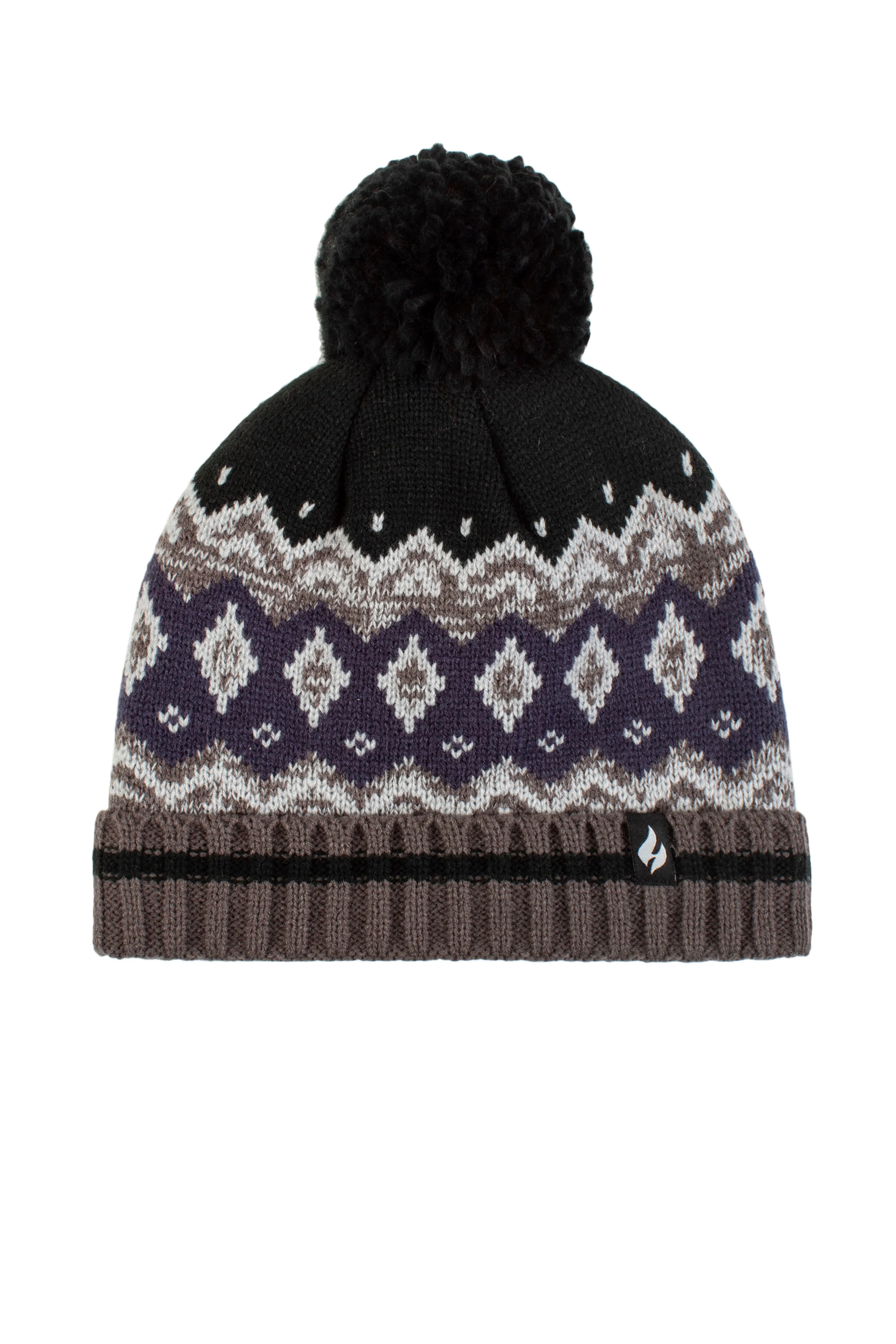 Men's Dylan Patterned Hat with Pom pom