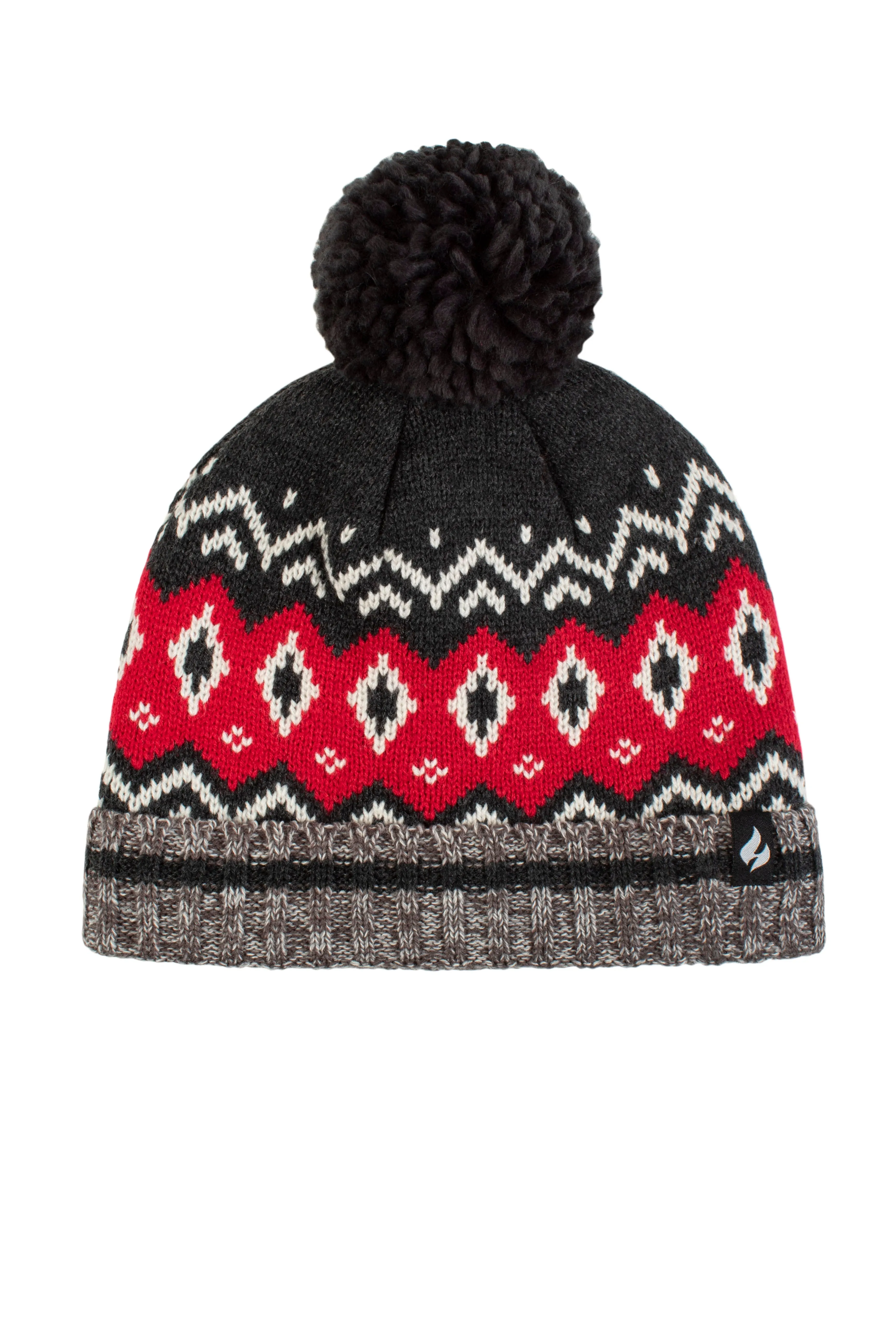 Men's Dylan Patterned Hat with Pom pom