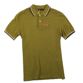 Men's Logo Polo Shirt Khaki Size M