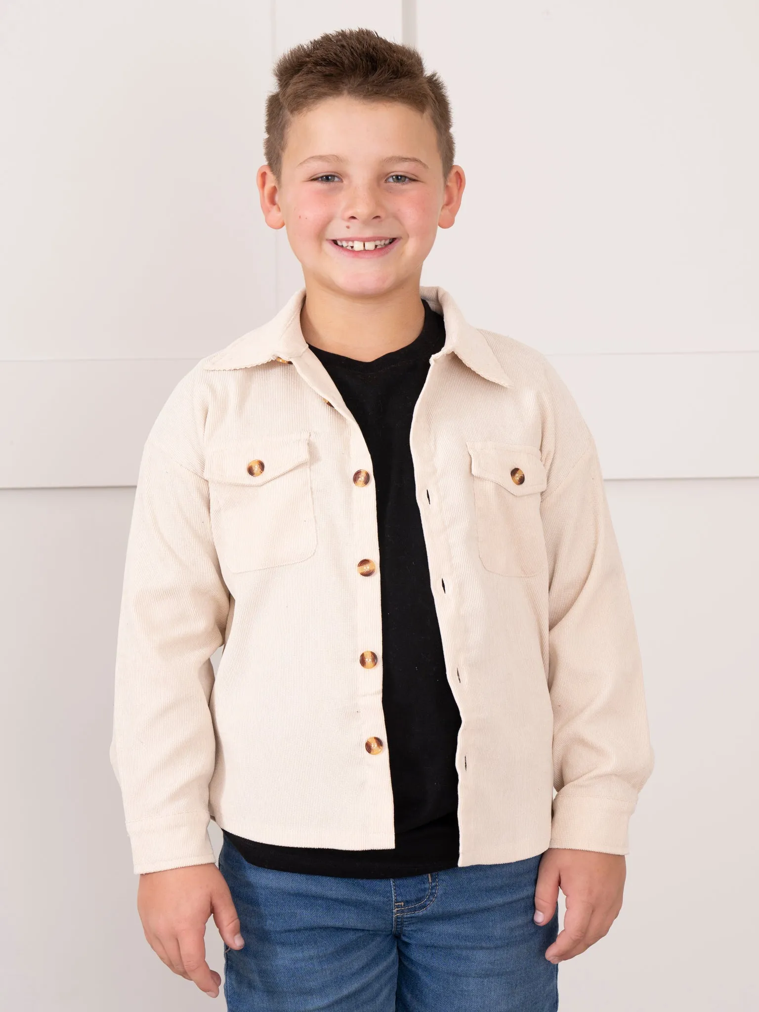 Mom & Me Corduroy Shacket - Cream