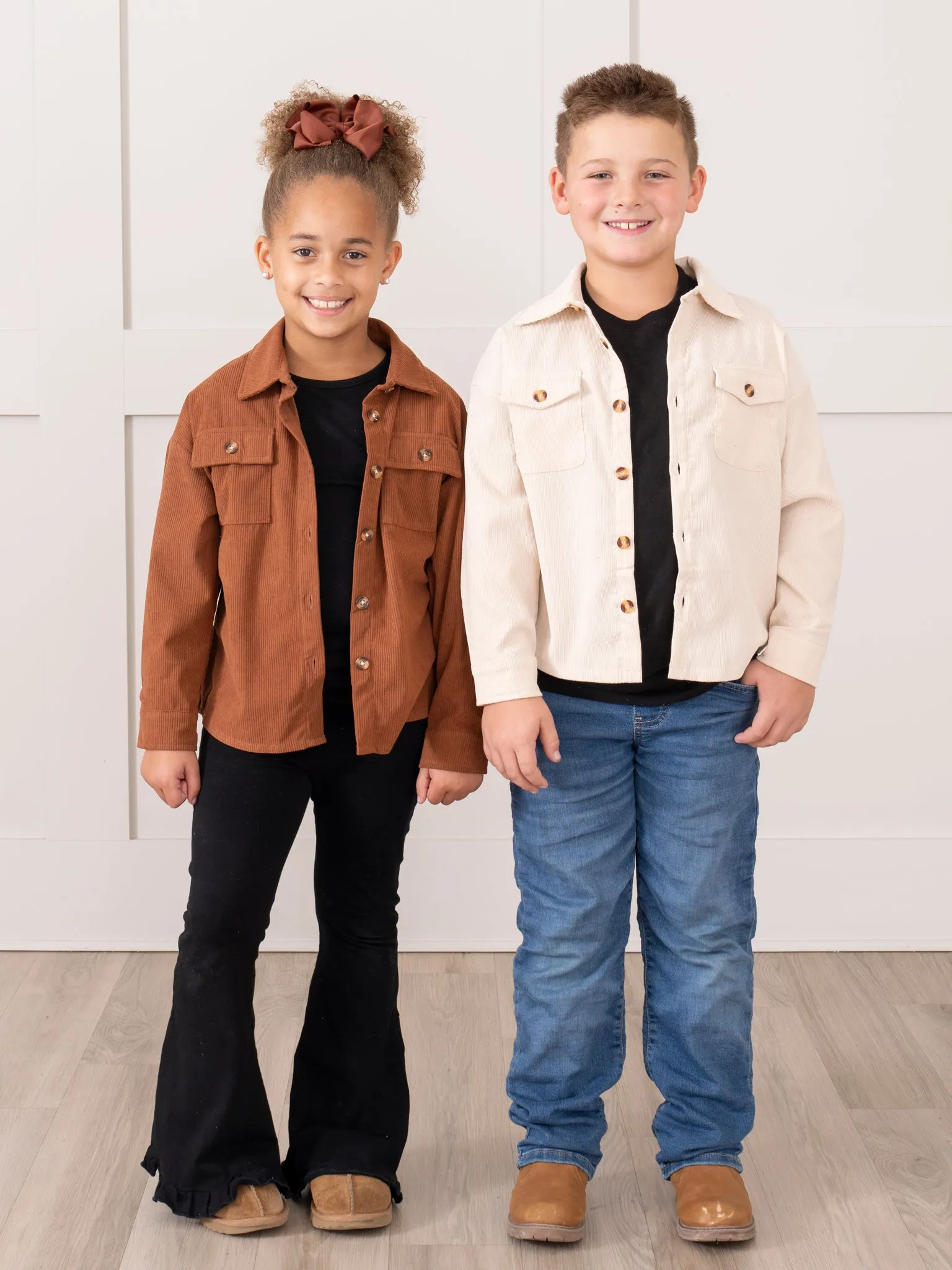 Mom & Me Corduroy Shacket - Cream