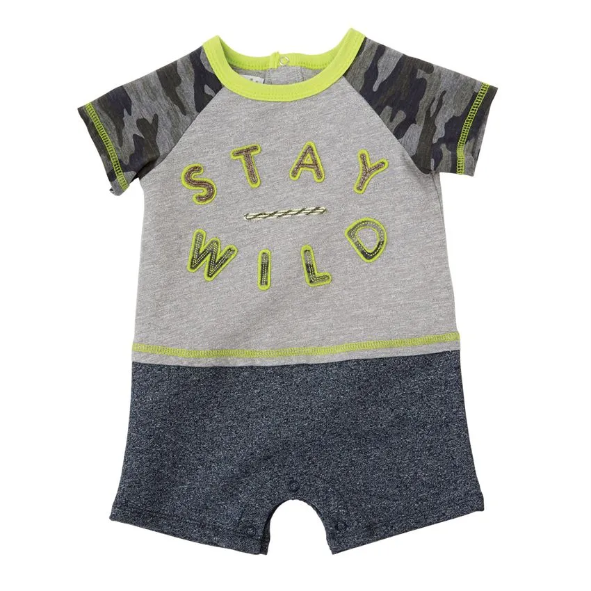 Mudpie Stay Wild Camo Print One Piece