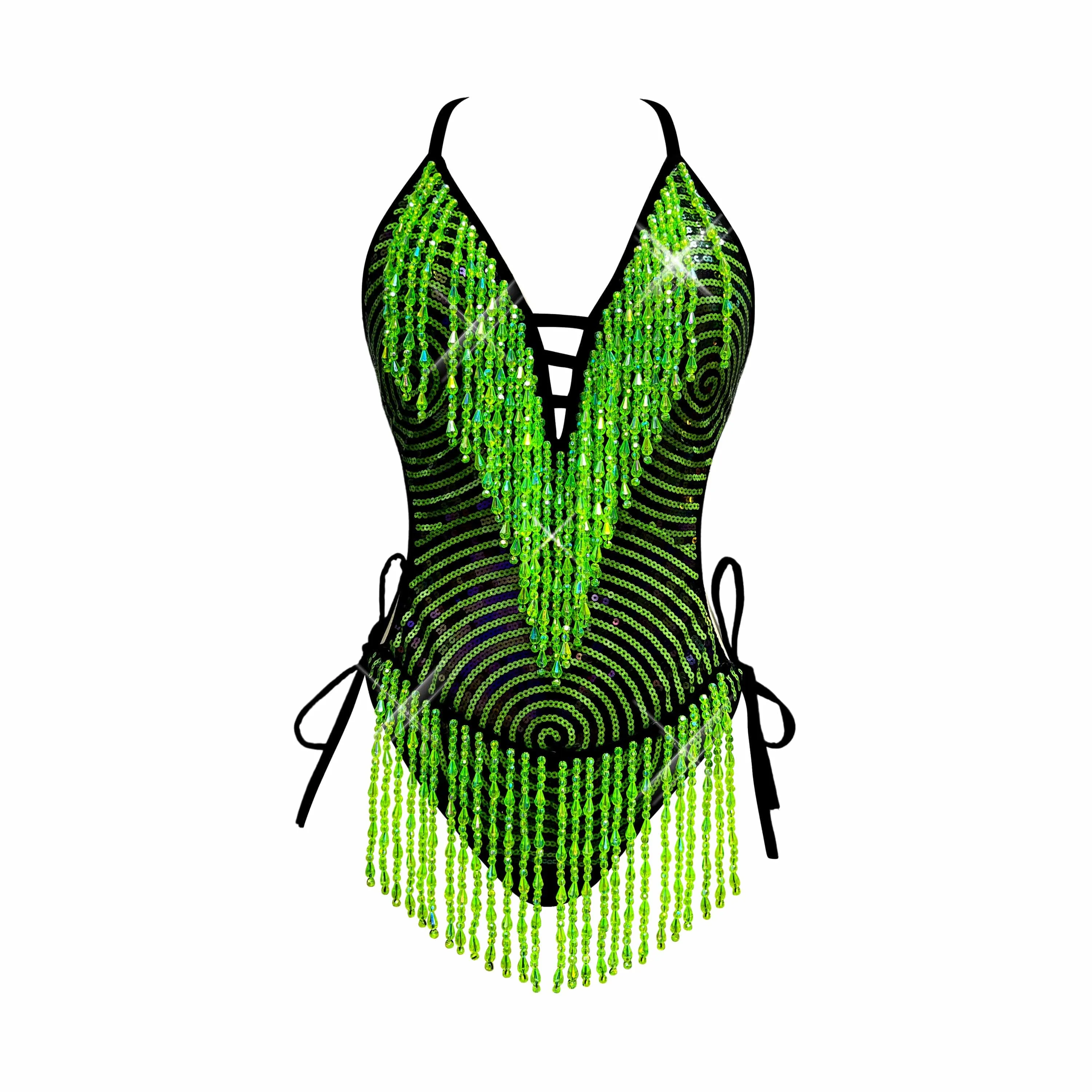 Neon Green UV Reactive Matrixx ReloadedBodysuit