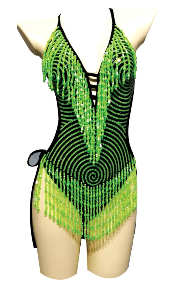 Neon Green UV Reactive Matrixx ReloadedBodysuit