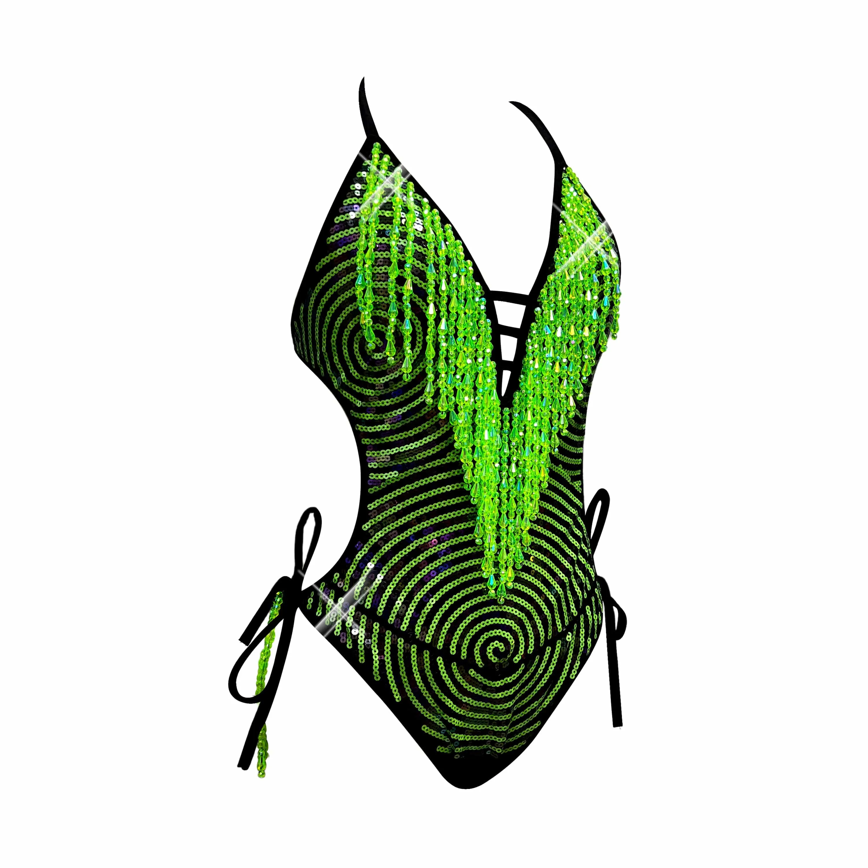 Neon Green UV Reactive Matrixx ReloadedBodysuit