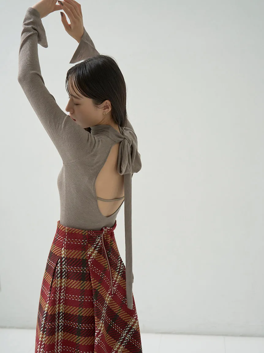 Plaid Long Circle Skirt