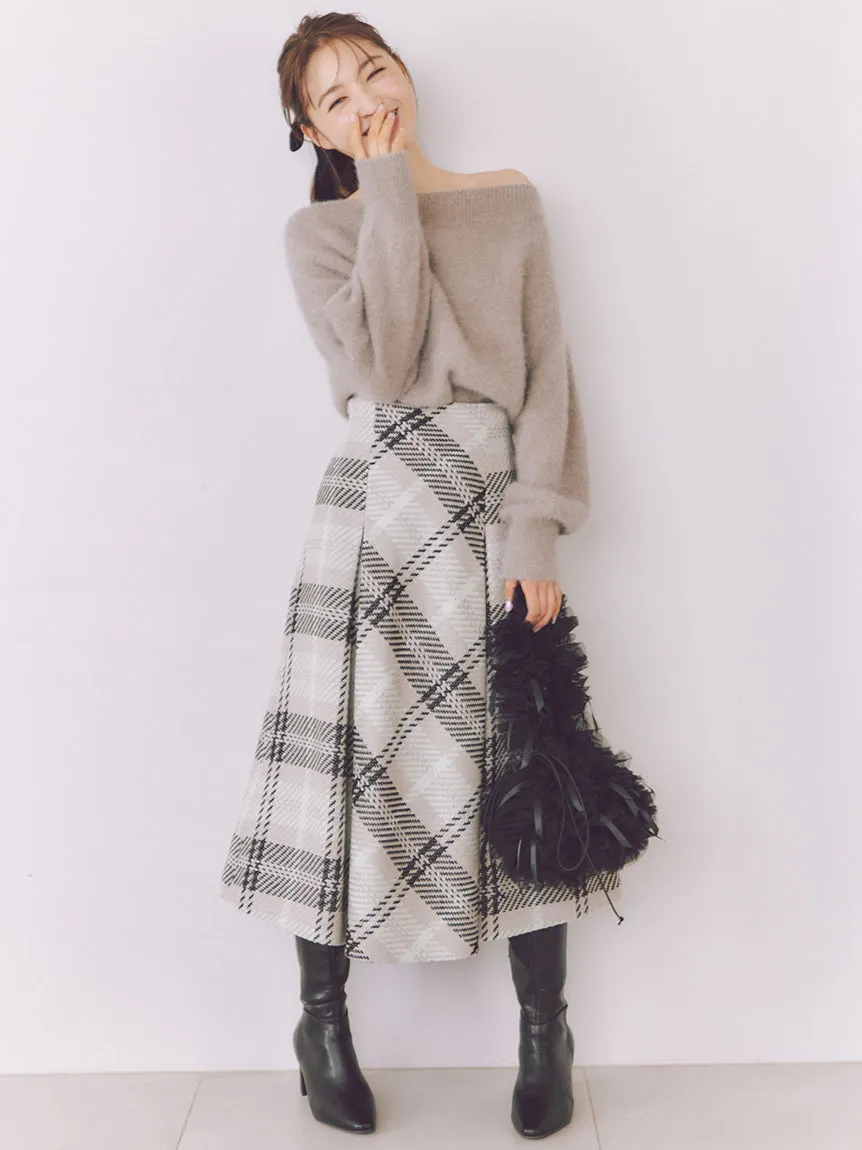 Plaid Long Circle Skirt