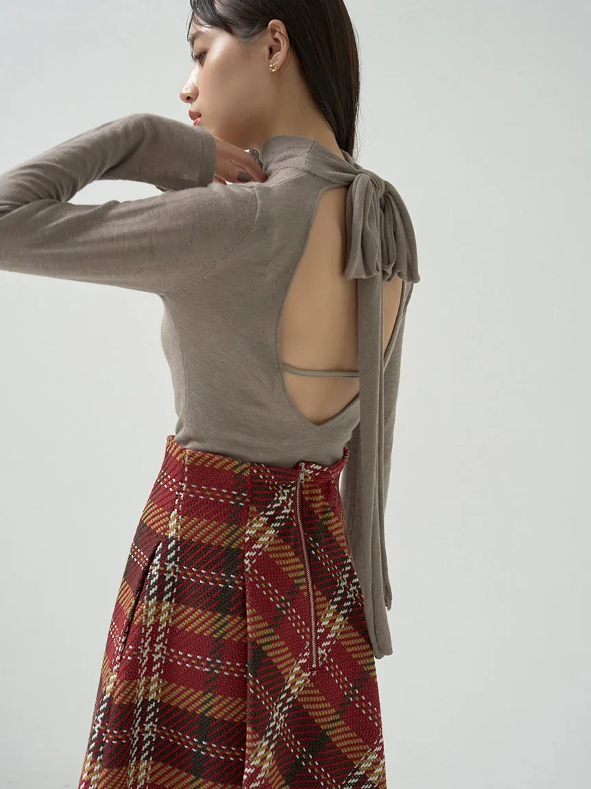 Plaid Long Circle Skirt